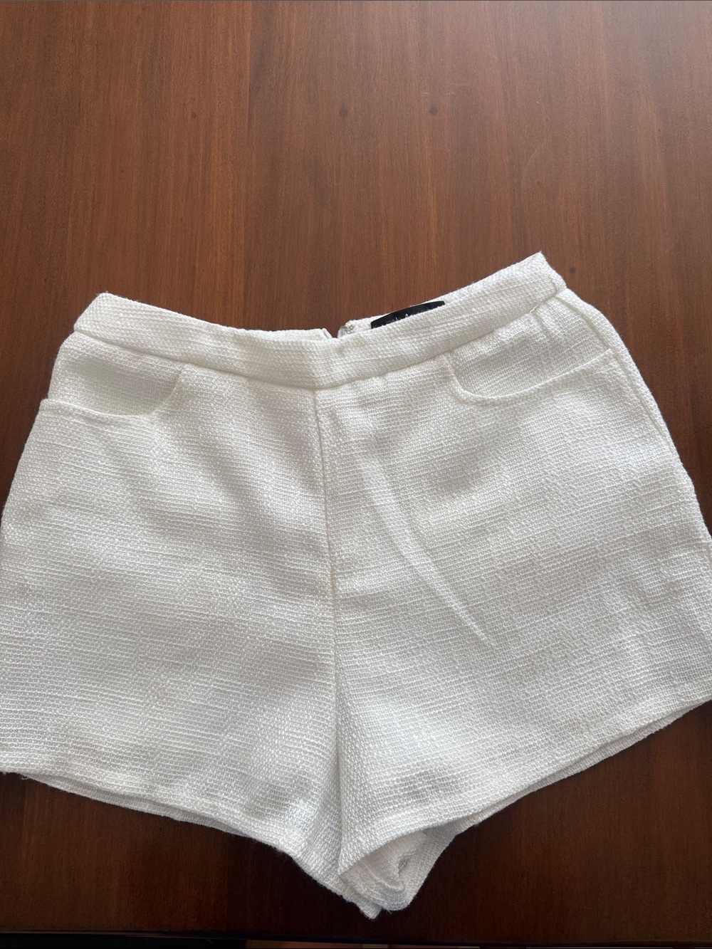 White Tweed Women's Shorts